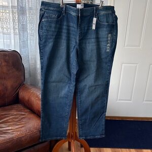 Lane Bryant Women's Straight Leg Jeans - Dark Blue